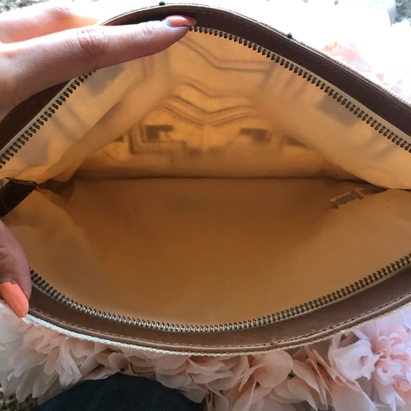 NEW BCBG Tribal Embroidered & Stud Clutch Bag travel Bag beach stuff - Picture 3 of 4